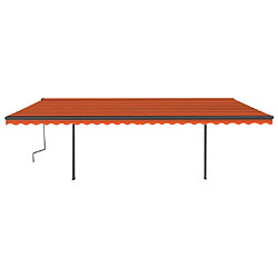 Avis Maison Chic Auvent automatique | Store banne extérieur | Marquise capteur de vent/LED 6x3 m Orange et marron -MN51796