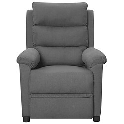 vidaXL Fauteuil inclinable Gris clair Tissu