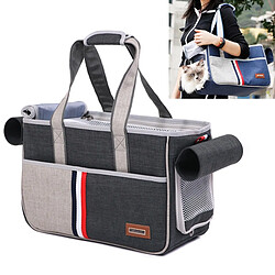 Wewoo DODOPET Outdoor Portable Oxford Tissu Chat Chien Pet Carrier Bag Sac à main à bandoulièreTaille 43 x 19 x 26cm Gris