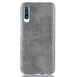 Wewoo Coque antichoc Litchi Texture PC + PU pour Galaxy A50 (Gris)