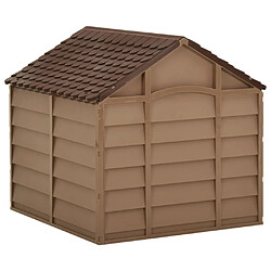 Avis vidaXL Niche pour chiens Marron 71x71,5x68 cm PP