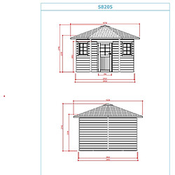 Avis Solid Abri jardin bois Nancy - 5.70 m2 - 2.55 x 2.55 x 2.75 m - 28 mm