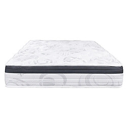 Acheter Visiodirect Matelas réversible VALENCIA 160x200 cm, en mousse haute densité, ferme, indépendance du couchage, face été/hiver, épaisseur 26 cm