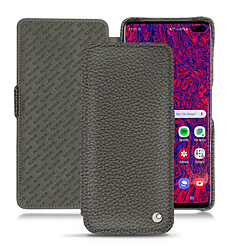 Housse cuir Samsung Galaxy S10 5G - Rabat horizontal - Anthracite ( Pantone #41403c ) - NOREVE