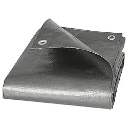 Helloshop26 Bâche de Protection en PE étanche pour couvrir bois/bâtiment/camion 180g/m² 3x5m gris 19_0000984