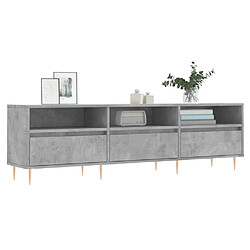 Avis Maison Chic Meuble TV scandinave - Banc TV pour salon gris béton 150x30x44,5 cm bois d'ingénierie -MN69904