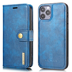 Dg.Ming Etui en PU détachable 2-en-1 bleu pour votre Apple iPhone 13 mini 5.4 pouces