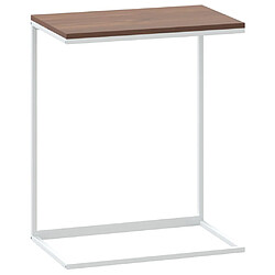 vidaXL Table d'appoint Blanc 55x35x66 cm Bois d'ingénierie