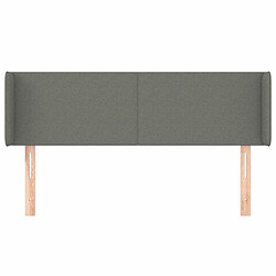 Avis Maison Chic Tête de lit scandinave avec oreilles,meuble de chambre Gris foncé 147x16x78/88 cm Tissu -MN95233