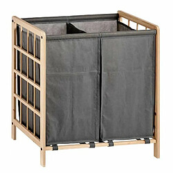 Kipit Panier à linge Marron Gris Bois 30 L x 2 33 x 60 x 59,5 cm (12 Unités)