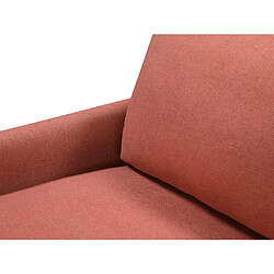 Avis Vente-Unique Canapé 2 places en tissu HALIA - Terracotta