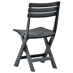 Acheter vidaXL Chaises de jardin pliables lot de 2 Plastique Anthracite