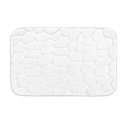 Douceur D'Interieur Tapis de bain à mémoire de forme Galet - 50 x 80 cm - Blanc