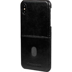 DBRAMANTE1928 Coque pour iPhone XS Max Rigide en Cuir avec Porte-cartes Noir