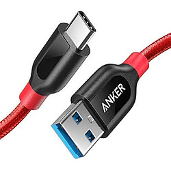 Anker Câble USB C Powerline+ USB Type C de 90 cm en Nylon tressé vers USB 3.0 Extra Solide pour Appareils USB C