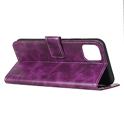 Wewoo Housse Coque Pour Galaxy Note10 Lite / A81 rétro Crazy Horse Texture en cuir à rabat horizontal avec support et fentes cartes et cadre photo et portefeuille violet pas cher