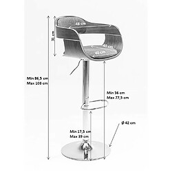 Karedesign Tabouret de bar Monaco nougat Kare Design pas cher