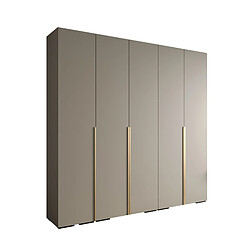 Abiks Meble Armoire Inova 1 À Portes Battantes 236,7/250/47 5 Portes (gris/d’oro)