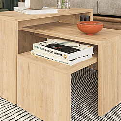 Avis Jeu de 3 tables Alexandra House Living Chêne Bois MDP 32 x 65 x 30 cm 24 x 65 x 30 cm 39 x 65 x 30 cm