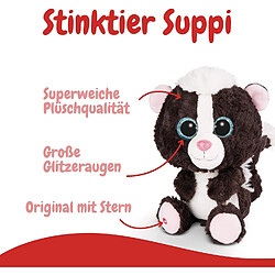 Avis NICI- Doudou-Peluche GLUBSCHIS mouffette Suppi 15cm, avec des Grands Yeux Scintillants, 45570