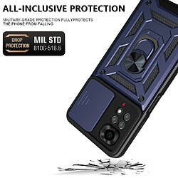 Coque en TPU anti-chocs avec béquille rotative, bleu pour votre Xiaomi Redmi Note 11S 4G