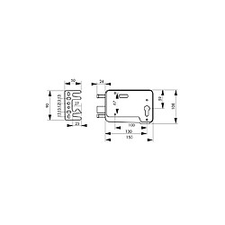 Thirard - Serrure de sûreté cyl. 30x10 mm 3 clés réver. pour porte bois ou PVC - 500067