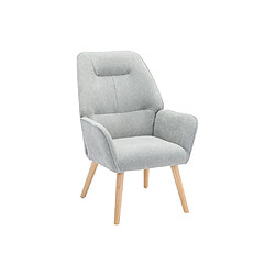 Avis Vente-Unique Fauteuil en tissu gris OSIMO