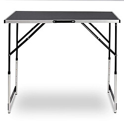 Helloshop26 Table de jardin camping polyvalente pliante réglable 100 x 60 cm noir 19_0000970