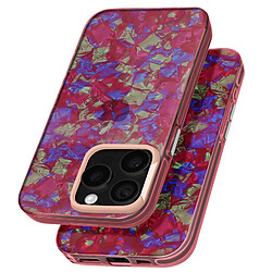 Avizar Coque pour iPhone 15 Pro Antichoc Souple Tutti Frutti Rose