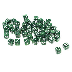 50pcs Acrylique Dés à Six Faces Dés 12 Mm D6 Pour Du0026D DnD RPG Party Game Vert pas cher