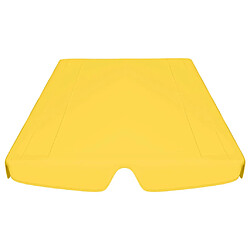 Avis vidaXL Toit de rechange de balançoire Jaune 150/130x105/70 cm