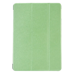 Wewoo Smart Cover vert pour iPad 9.7 pouces 2017 et Air Silk Texture horizontale Flip étui en cuir avec trois pliage titulaire