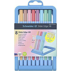 Schneider Slider Edge Pastell XB Stylo à bille (pointe triangulaire avec largeur de trait XB) 8 Stück pastel