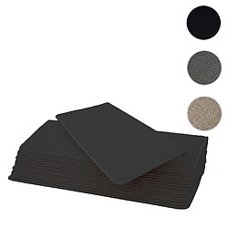 Mendler Lot de 15 tapis pour marches éscalier HWC-G49, protection d'escalier, 65x25cm ~ rectangulaire, noir-anthracite