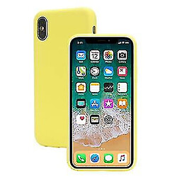 Avis Universal Étui en silicone roulé à bord doux jaune pour votre Apple iPhone X