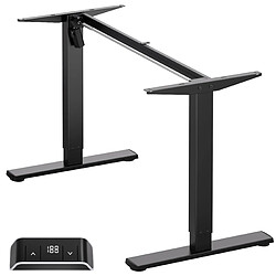 ONKRON Cadre Bureau Assis Debout Electrique avec Moteur, Bureau Réglable en Hauteur pour Plateaux 120 - 170 cm - Pied Bureau Assis Debout Max Charge de 70 kg/Accessoire Bureau Travail WDF221E-B Noir