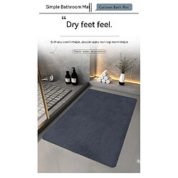 LUUCOZK Tapis de bain antidérapants Tapis de salle de bain absorbants-Gris vert-60 x90CM pas cher