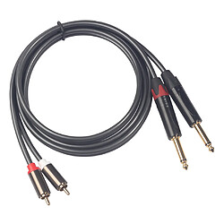 Avis Câble Audio 2 x RCA Mâle vers 2 x Jack 6,35 mm Mono, Longueur 1.5m Haute Fidélité