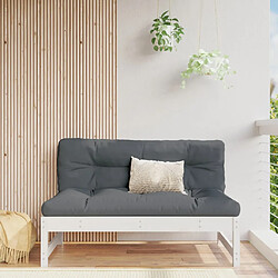 vidaXL Canapé central de jardin blanc 120x80 cm bois de pin massif 