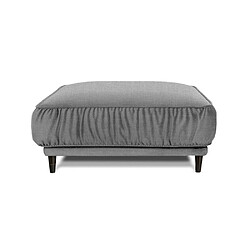 MAISON AUBERTIN Pouf L Fiorenzo Tissu Gris clair