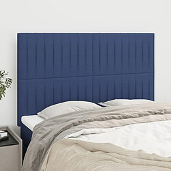 Maison Chic Lot de 4 Têtes de lit design pour chambre - Décoration de lit Bleu 72x5x78/88 cm Tissu -MN44157