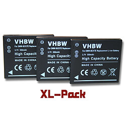 vhbw set de 3 batteries 550mAh pour appareil photo Panasonic Lumix DMC-FP5G, DMC-FP5K, DMC-FP5P, DMC-FP5S