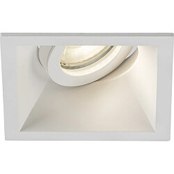 KNIGHTSBRIDGE Dipa Single Tilt Square Anti-Glare Downlight Blanc - DIB1TSW