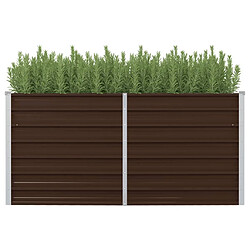 vidaXL Jardinière surélevée Marron 160x80x77 cm Acier galvanisé