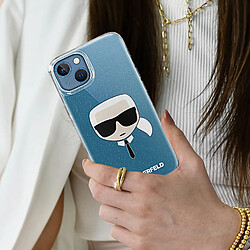 Avis Coque paillettes Karl Lagerfeld iPhone 13 Mini avec Icone Karl transparent