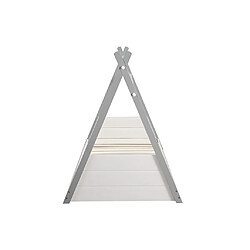 Acheter Vente-Unique Lit tipi 90 x 190 cm - Pin - Coloris : Blanc et gris + Matelas - SIOUX