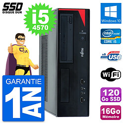 PC Fujitsu Esprimo E520 E85+ DT Intel i5-4570 RAM 16Go SSD 120Go Windows 10 Wifi - Occasion