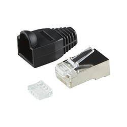 LogiLink Connecteur mâle RJ45, blindé, Cat.6, noir ()