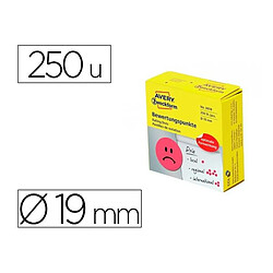 Étiquettes adhésives Avery 3859 Rouge Ø 19 mm 250 Unités