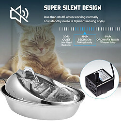 Avis Universal Fontaine d'eau potable pour chat automatique Éleveur d'animaux domestiques Éleveur d'eau pour chiens en acier inoxydable Chiens Chats Oiseaux et petits animaux | Fournitures d'alimentation et d'arrosage pour chats